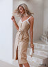 Boho Lace up Midi Dress Stevie